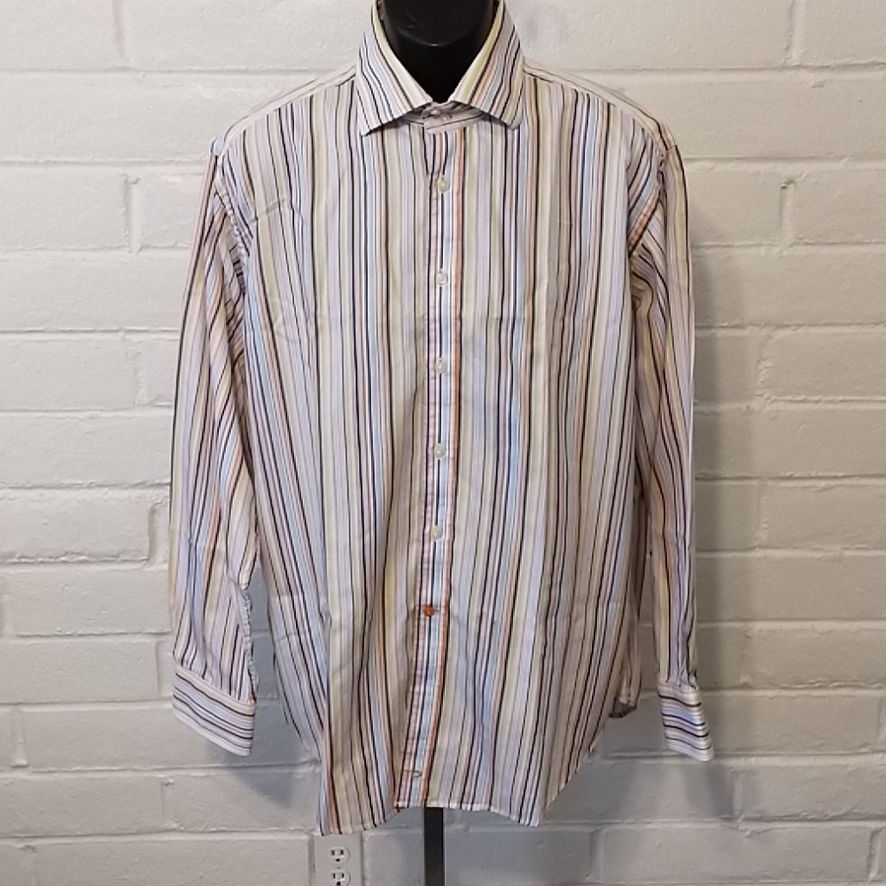 Thomas Dean dress shirt extra large flip cuff